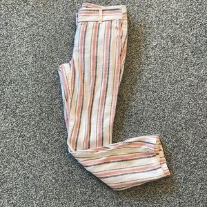 Ann Taylor Loft Linen Blend Cropped Pants